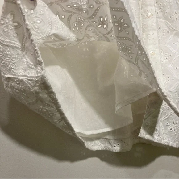 BA&SH White Embroidered Eyelet Beky Dress NWT 100% Cotton White Dress - Picture 10 of 16